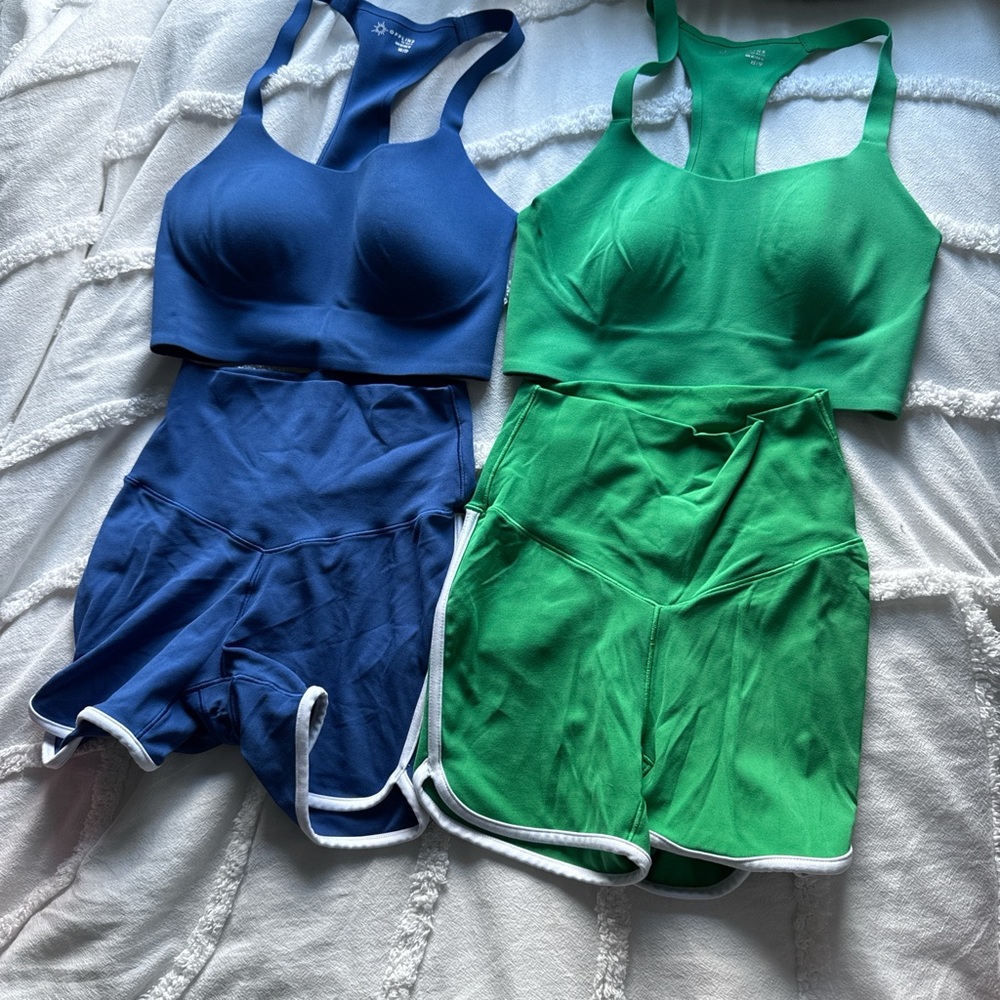 Aerie Blue and Green Tank Top Set size xs